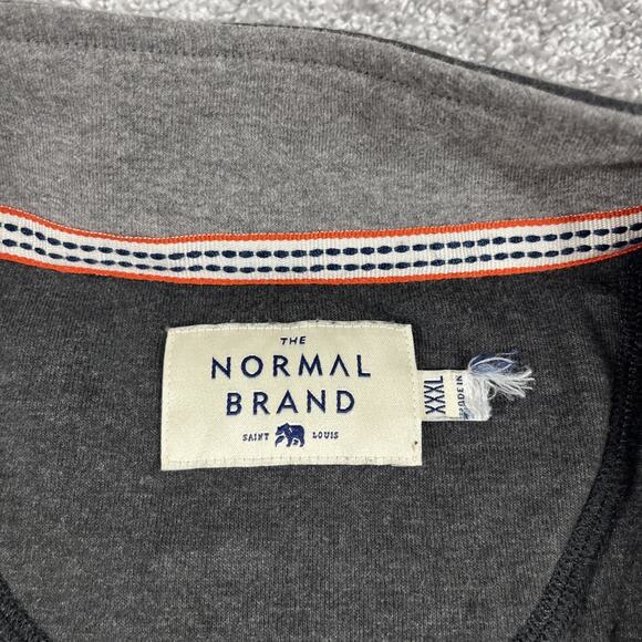 The Normal Brand 1/4 Zip Pullover Mens 3XL Sweater Soft Gray XXXL - Picture 3 of 13